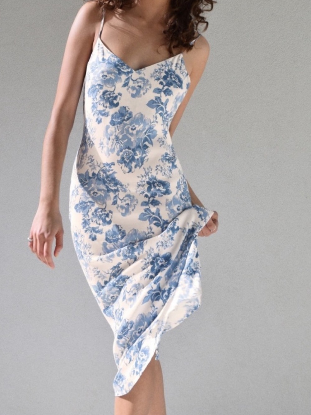 Reformation Chianti Floral Print Crepe Midi Dress